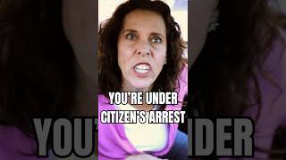 Crazy Lady puts guy under citizen’s arrest, chaos ensues. #shorts
