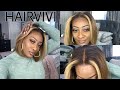 FINALLY MY HAIR BUT BETTER!!  Natural Look Wig Highlighted Bob | HAIRVIVI