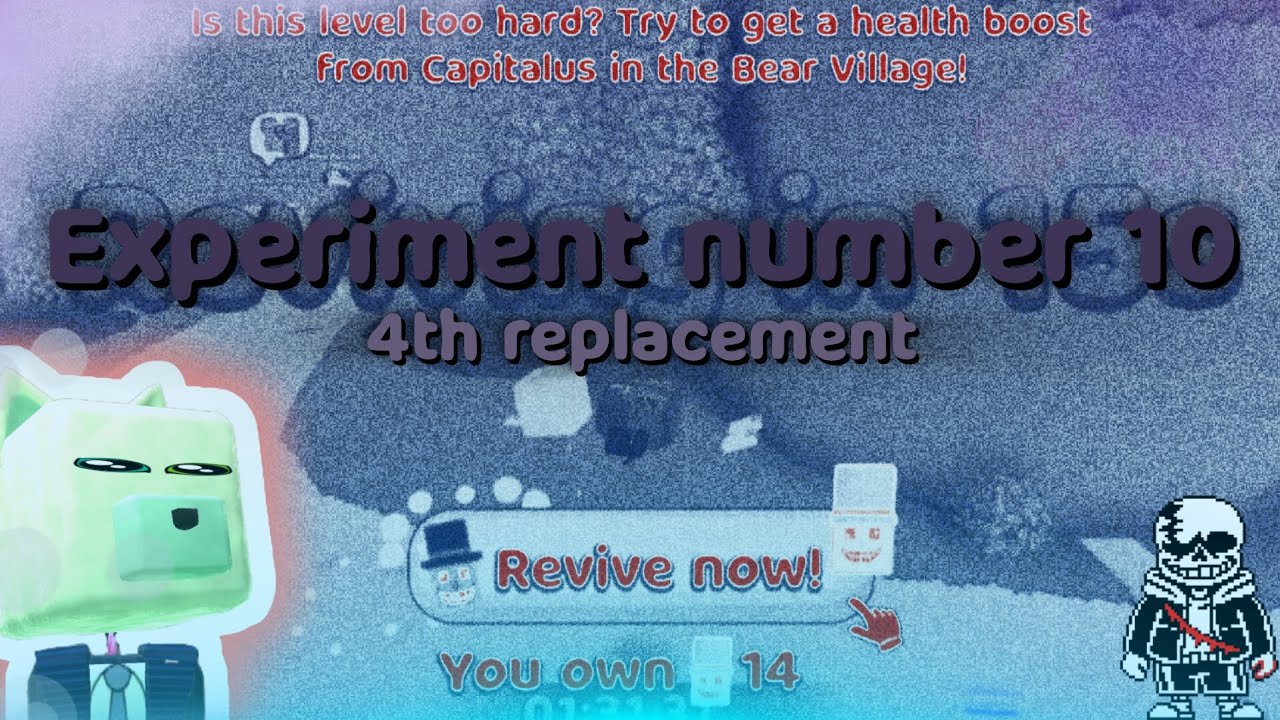 Experiment number 10 (4th replacement), investigating the bug with the player's half-dead state