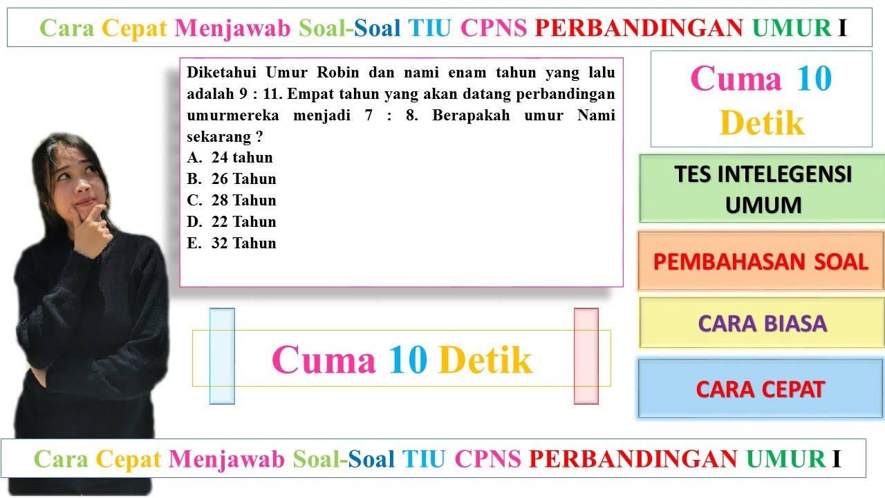 Cara Mengerjakan Perbandingan Umur Guru Ilmu Sosial