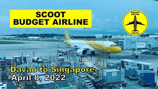 Download Lagu Scoot Budget Airline A320neo Davao to Singapore Apr 8 2022 MP3