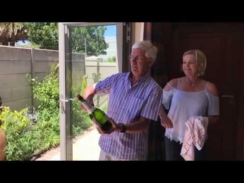 Exploding champagne bottle