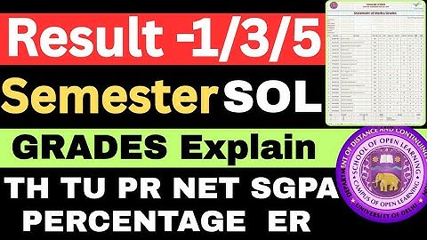 DU SOL RESULT EXPLAIN IN DETAIL DEC 2024 EXAM SOL MARKSHEET EXPLAIN GRADES TH TU PR NET GRADE