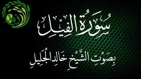 سورة الفيل بصوت الشيخ خالد الجليل .. زين