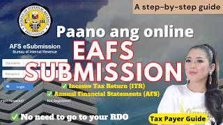 BIR | eAFS Submission online Step-by-Step| Income Tax Return & Annual Financial Statement Submission