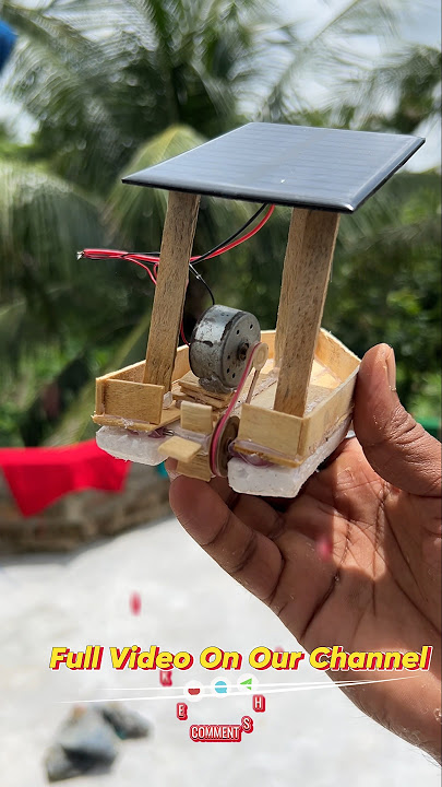 Solar Power Boat Useing Dc Motor | School Science Project #shorts #solar #dcmotor