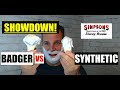 Showdown badger vs synthetic brush