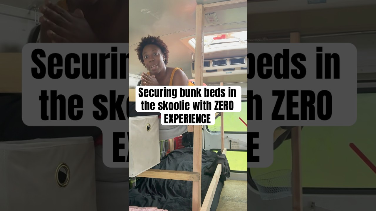 Securing bunk beds in the skoolie with ZERO EXPERIENCE!