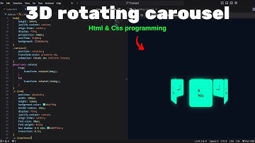ASMR program - 3D rotating carousel create in [ HTML & CSS ] programming | No Talking