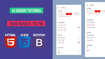 UI Design Tutorial - Food Search / Filter | HTML CSS BOOTSTRAP