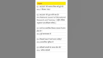 Important questions for NTT exam