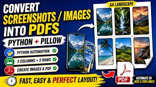 Create A4 Printable PDFs from Phone Screenshots Images Automatically Python Pillow Naveen