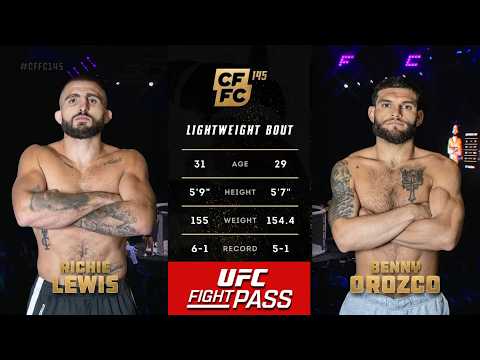 Cage Fury 145: Richie Lewis vs. Benny Orozco — August 30, 2025