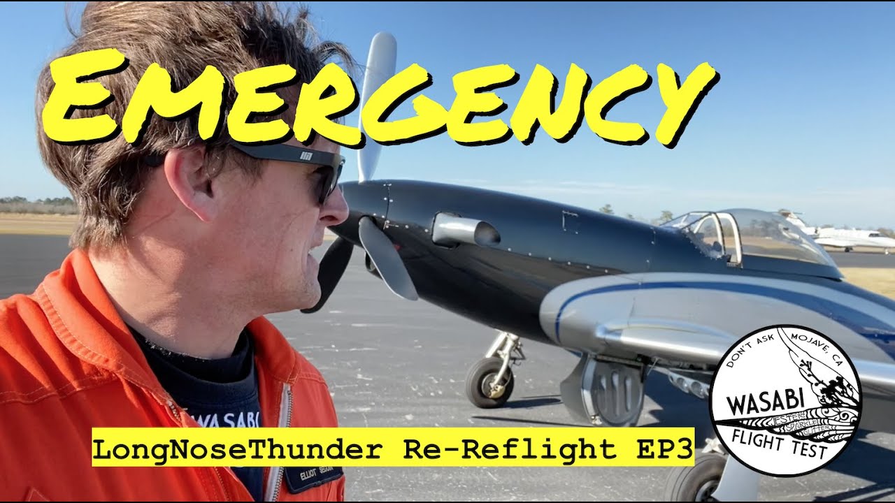 Emergency Smoke in Cockpit - LongNoseThunder Re-Reflight Ep3 - Turbine P-51 Thunder Mustang Kitplane