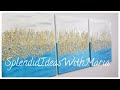 Bling canvas Painting with Crush Glass And Glitter | Home decor | Crush glass DIY