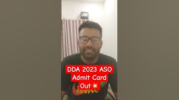 DDA ASO/JSA Admit Card 2023 Status | DDA Recruitment 2023 | #shorts #ddarecruitment2023  #ddaaso