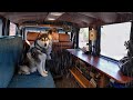 35 Years Old Tiny Van Camping in the Rain☔Automatic Tent Docked on Tailgate