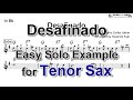 Desafinado (by Antônio Carlos Jobim) - Easy Solo Example for Tenor Sax