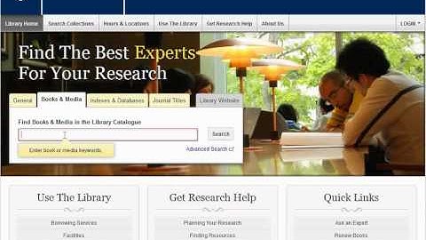 Books & Media: Basic Search in the UBC Library Catalogue