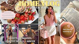 HOME VLOG: emotional days, baking, new church, full body workout, what i do for work + LIFE ADVICE..