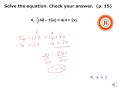 Solving Equations with Variables on Both Sides