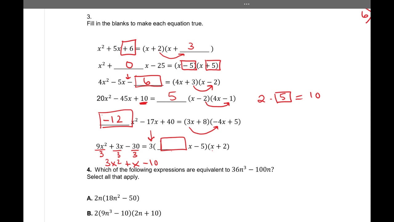 Section 5 study guide part 1 ALG 1 - YouTube