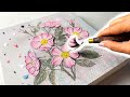 Stunning briar rose art  textured  easy 3d techniques  ab creative tutorial