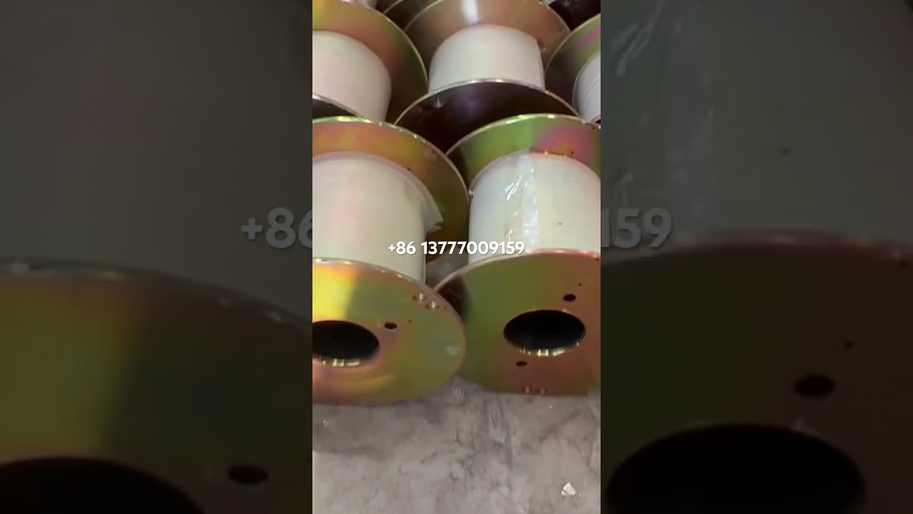 Golden galvanized flat metal cable spool 