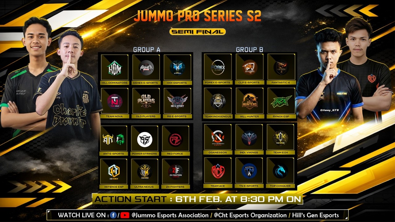 [🔴LIVE] JUMMO PRO SERIES - SEASON 2 | SEMI FINAL | JEA | HILL'S GEN | CHTEO | PART 1