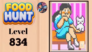Food hunt pixel puzzle level  834 solution and walkthrough for gameplay 