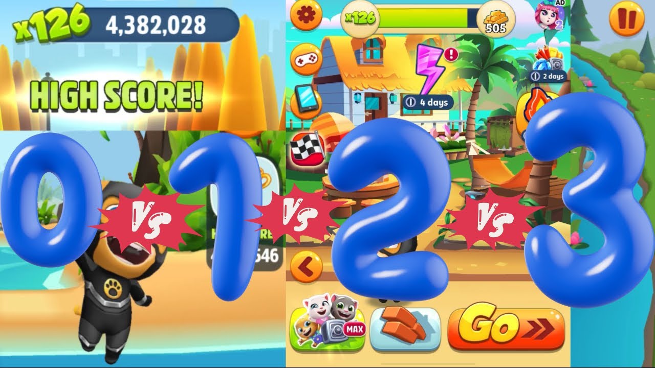 Talking Tom Gold Run Speed 0.5x VS 1x VS 2x VS 3x Gameplay,Talking Tom Gold Run YouTube Gameplay