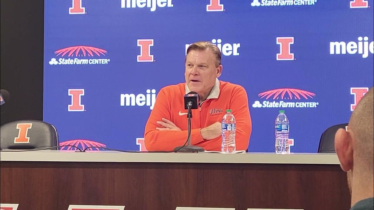 Illinois MBB Postgame Coach Brad Underwood on the birth of Quincy Guerrier's daughter 11/10