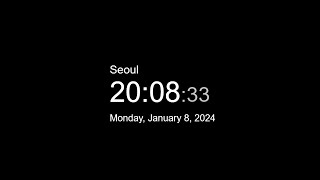 🔴 LIVE | Clock | Seoul current time | 서울 현재 시간 | 서울 라이브 | 서울 실시간 | Seoul Live