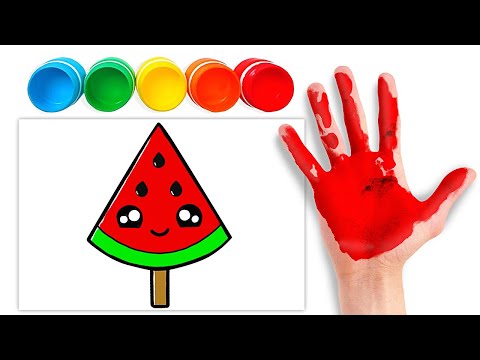 Let's Draw & Color Fruits | Learn Colors | Preschool Learning