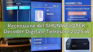 Recensione del SHUNWEIQTEK Decoder Digitale Terrestre 2025 WiFi, Invisibile Decoder DVB-T2 1080P H26