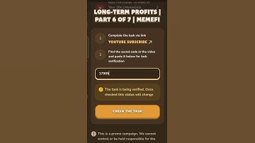 Set and forget : Position trading for long-term profits | Part 6 of 7 | Memefi YouTube code.