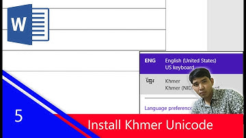 Office Word 2016 Khmer 5.0 Install Khmer Unicode and Using