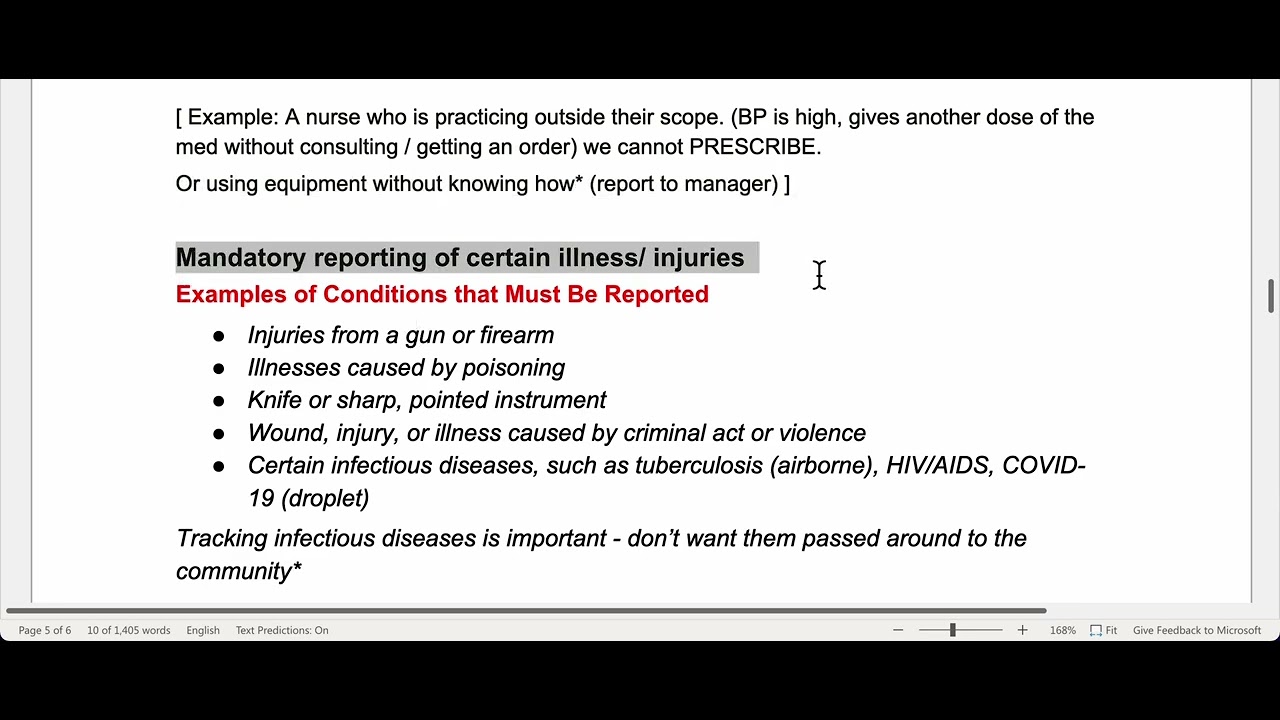 Nursing Mandatory Reporting _ Professionalism full review