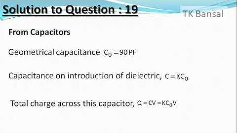 A parallel plate capacitor of capacitance 90 pF is connected to a battery of emf 20 V.