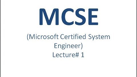 MCSE Lecture#1..........| By Zaheer Abbas