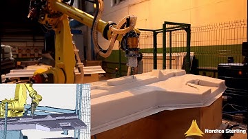SprutCAM - Robotic milling work cell for cutting plastic panels