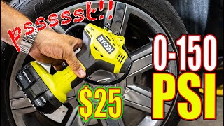 0150 PSI  RYOBI P737D High Pressure Inflator Review