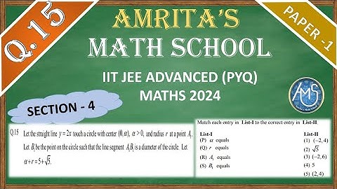JEE Advanced 2024 Math solution (Q15)| IIT JEE (PYQ)| #jeeadvanced2024 #iitjeepyq #math #AMS