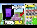 🔥Como DUPLICAR ITEMS en SEGUNDOS MCPE (26.x) 😱 | NUEVO BUG