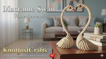 Elegant 3D Macrame Swan Heart Duo | Home decor ideas 