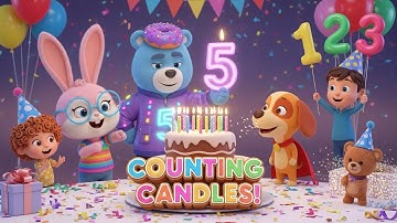 Counting Candles 🎂✨ | Kids’ Music Song for Learning Numbers | Giggle Notes Ruby