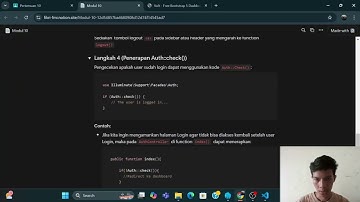 Partial view dan authentication pada project video pertemuan 10