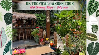 UK Tropical Garden \u0026 Tiki Bar Tour July 2024 🌴☀️🌺🍹🦋🥥🌿🦀🌼