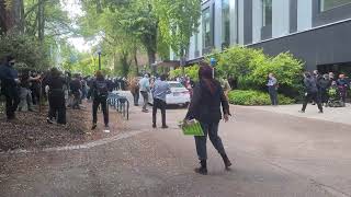 Man Drives Towards Crowd at PSU and Sprays Protesters