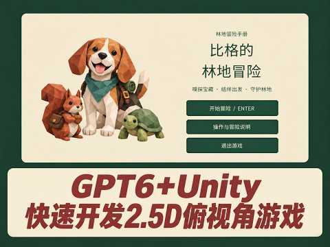 GPT6+Unity，快速开发2.5D俯视角的游戏Demo